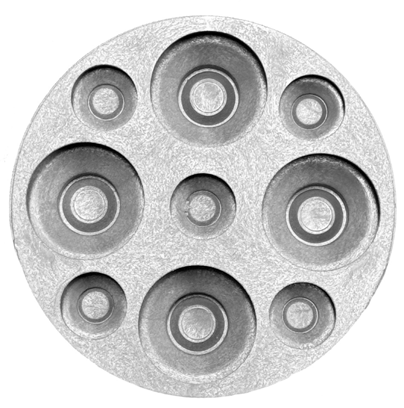 Manufacturer detail view of Clack V3051 drain line flow control assembly—not a complete-product photograph. DLFC buttons are not included.